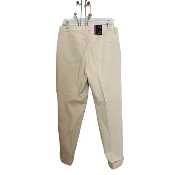 Style & Co Mid Rise Cropped Embroidered Boy Friend Jeans - Picture 2 of 5